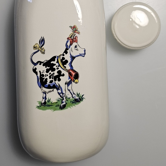 Vintage Ceramic Painted Milk Bottle Carafe - Picture 10 of 13